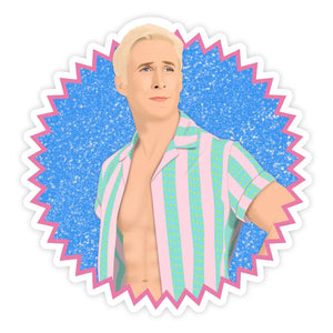 Barbie Movie Ken Ryan Gosling Sticker - Sew Bonita