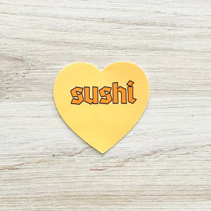 Sushi Heart Sticker - Sew Bonita