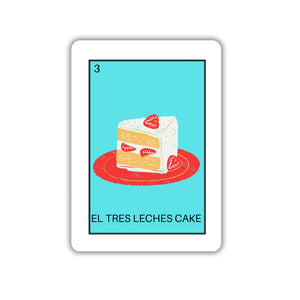 El Tres Leches Cake Loteria Sticker - Sew Bonita