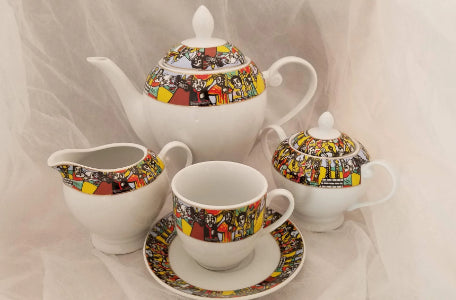 Coffee set- 12 piece Ethiopian Traditional size coffee cups & saucers