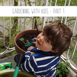 Little boy gardening