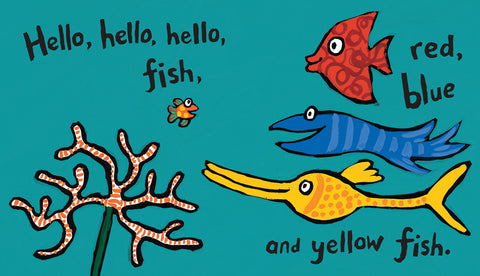 A red fish, a blue fish and yellow fish by Lucy Cousins