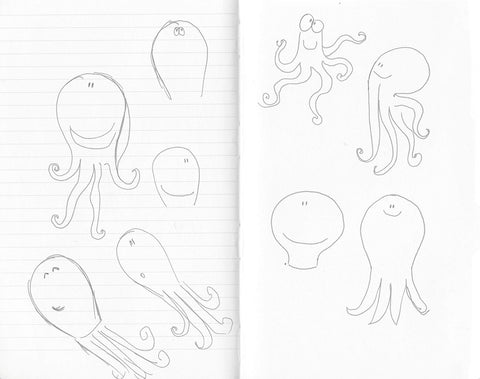 Graphic research for Octave the octopus