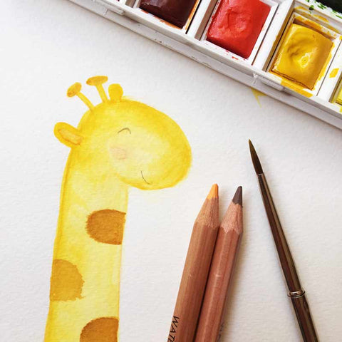 giraffe painting