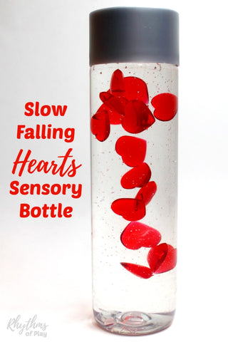Sensory bottle with heart