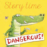 Illustration of a crocodile with the word Dangerous