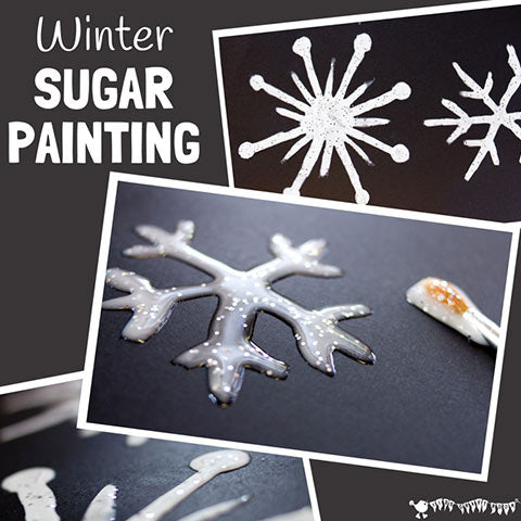 winter sugar painting snowflakes
