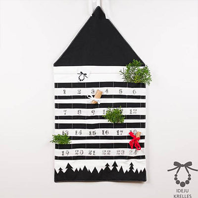 Fabric monochrome advent calendar