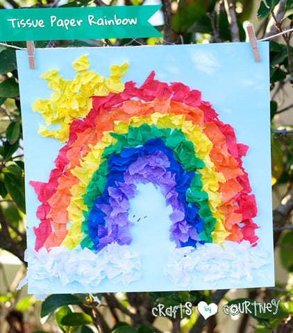 Tissue paper rainbow