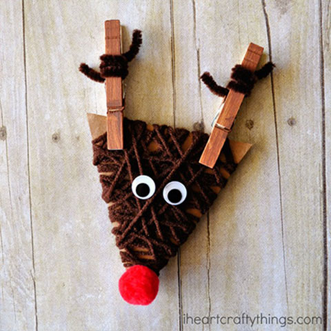 yarn wrapped reindeer
