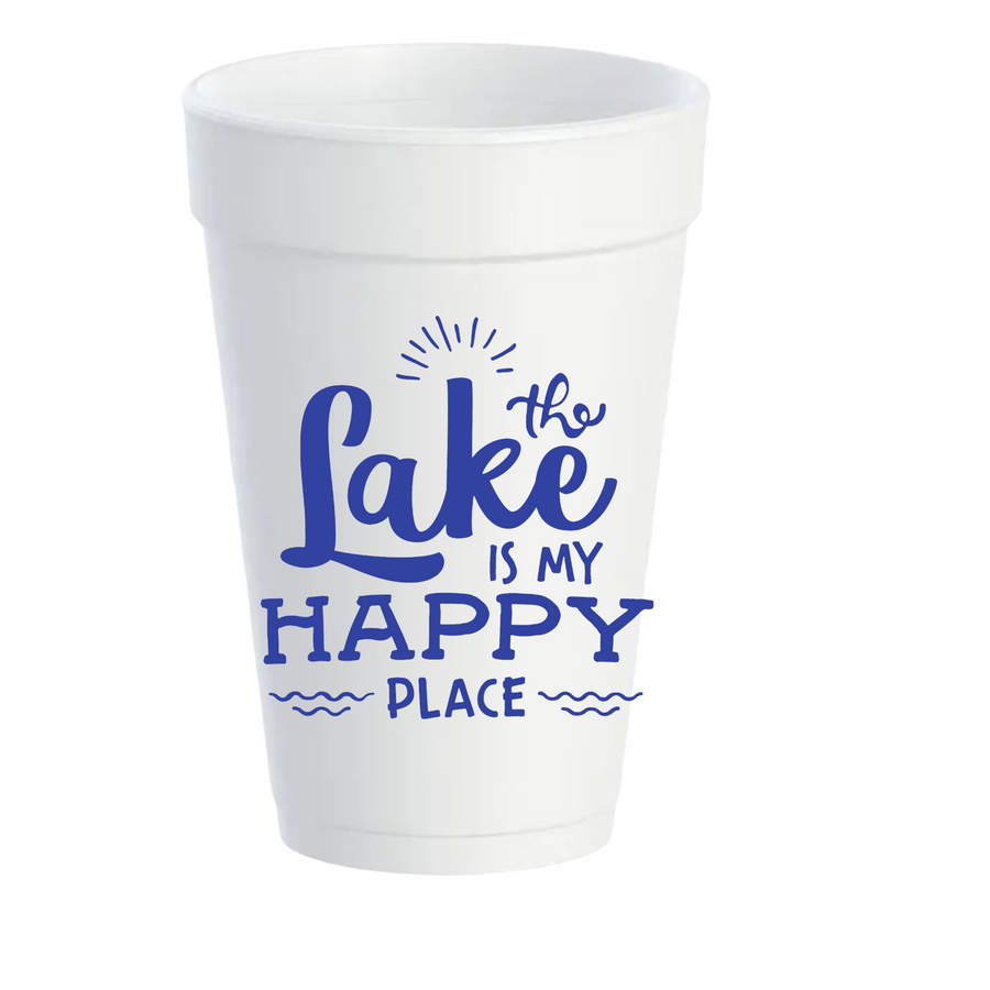 Lake Cup, Lake House Cup, Vacation Cup, 20 Ounce Styrofoam Cups, Event Cups,  Beer Cups, Drink Cups, Lake, Personalized Cup, Stryrofoam 