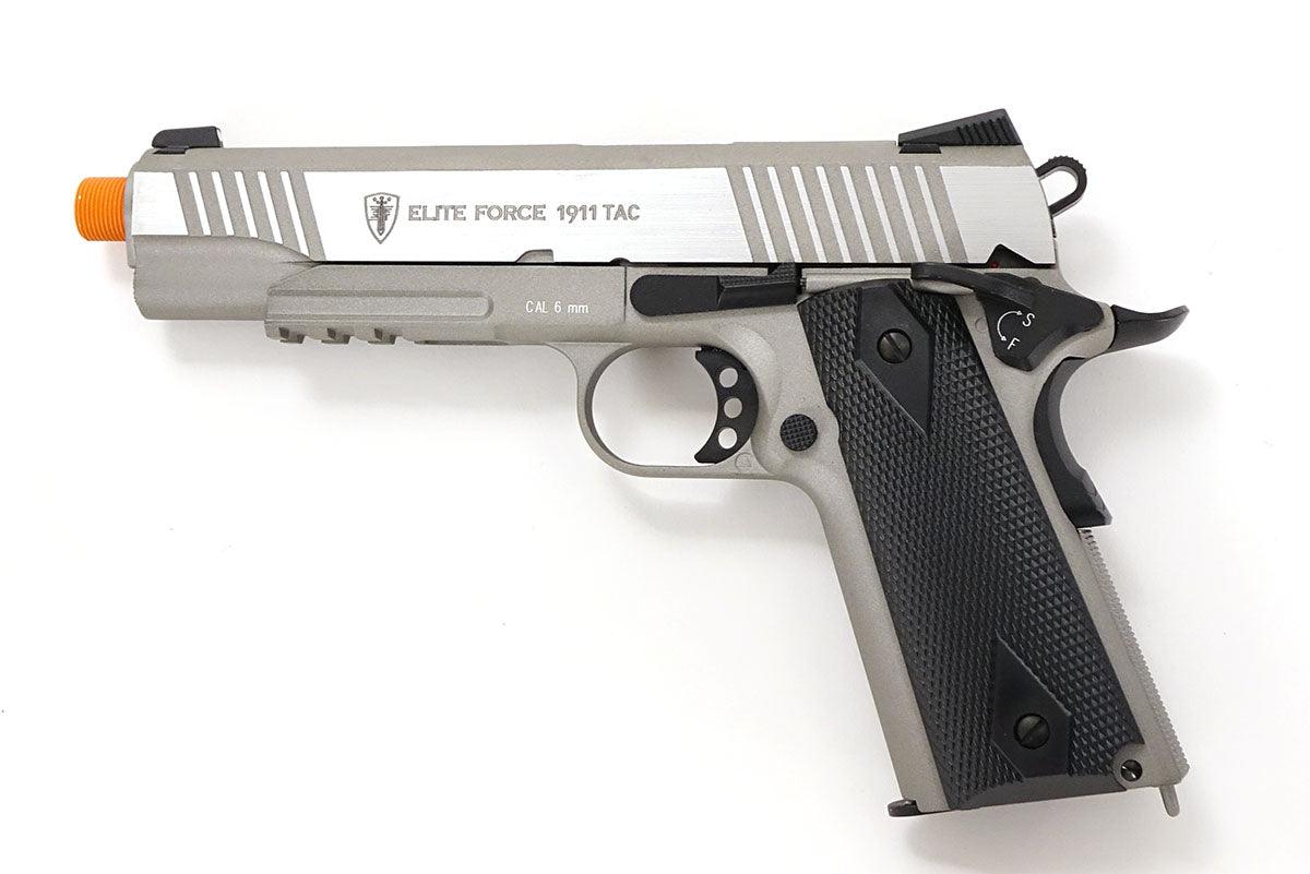 Elite Force 1911 Tactical Blowback Gas Gun Co2 Stainless Silver Airsoft Atlanta 7195