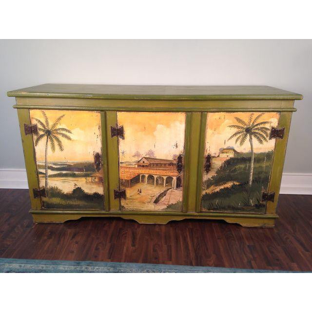 Artiero Brazil Hand Painted Credenza Marjorie And Marjorie