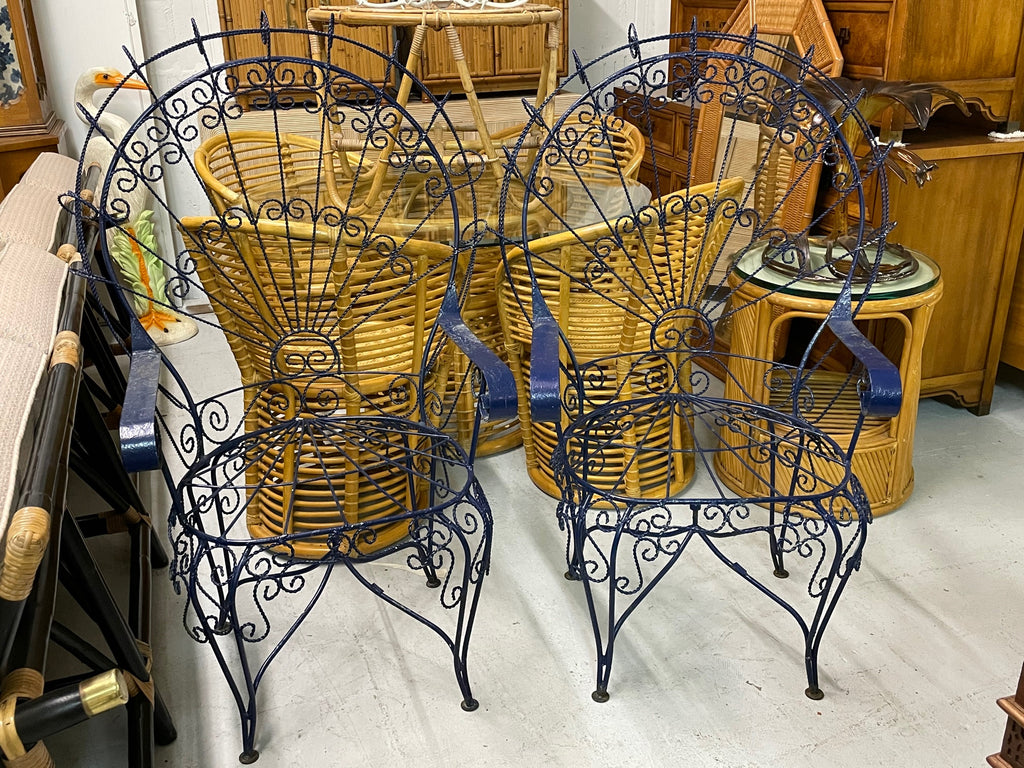 iron peacock chairs