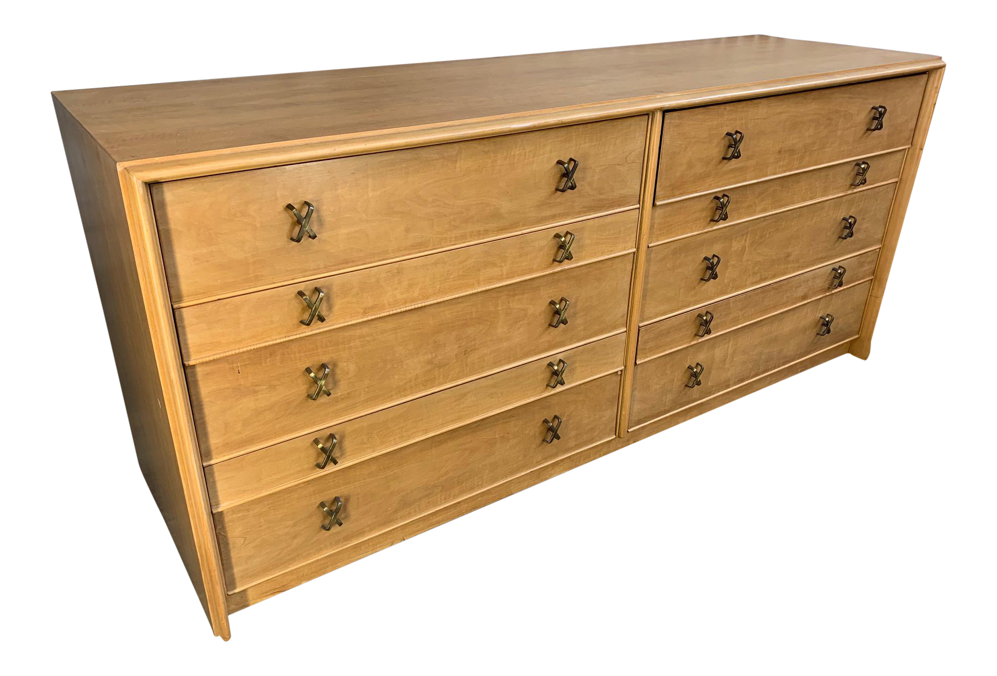 Paul Frankl Ten Drawer Dresser Circa 1950s By Johnson Furniture