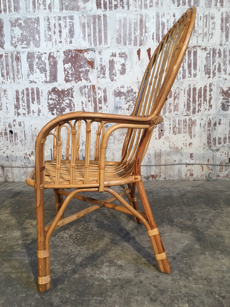 Set of Eight Rattan Fan Back Dining Chairs - Marjorie and ...