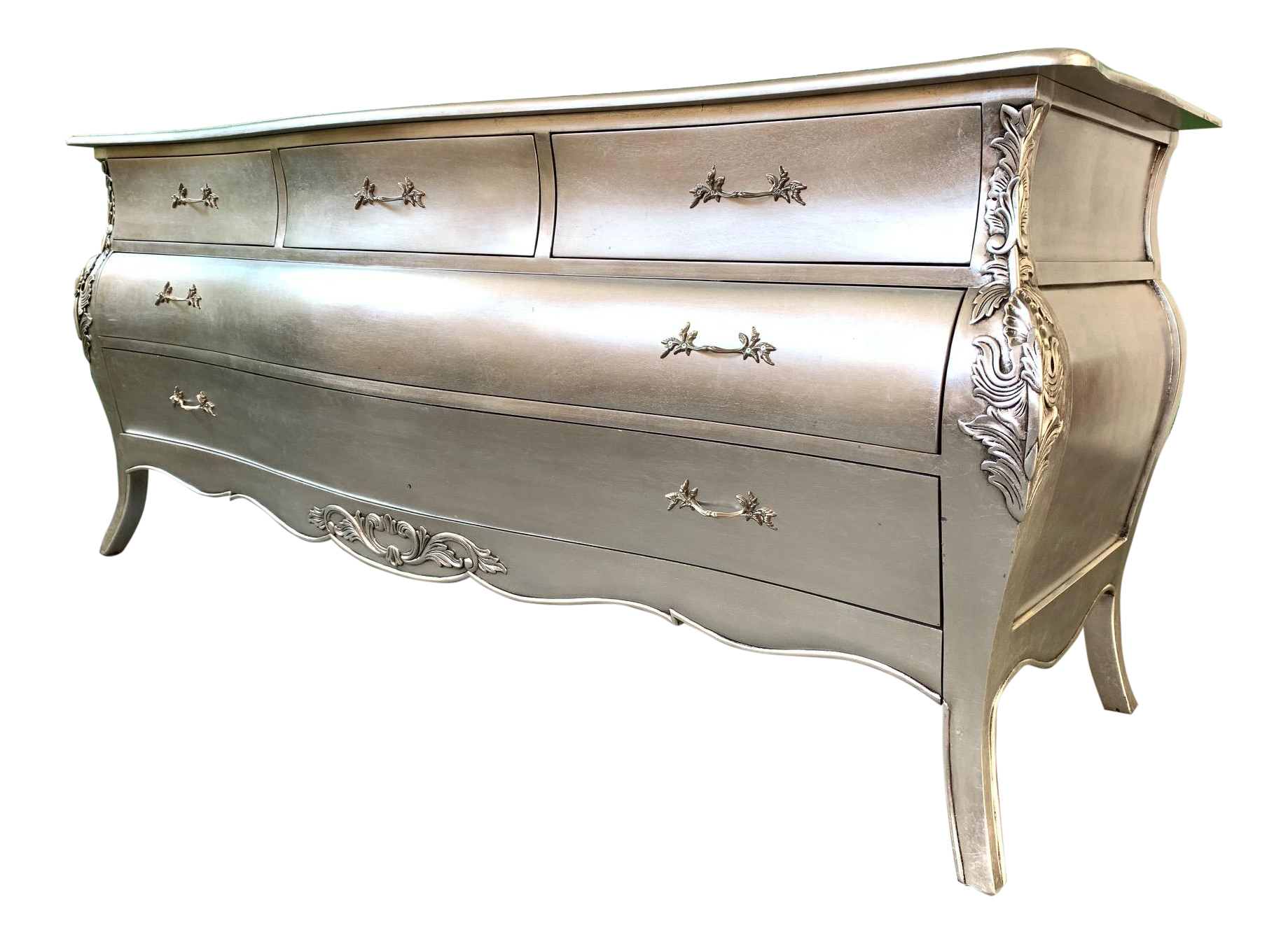 Silver Leaf French Rococo Dresser Marjorie And Marjorie