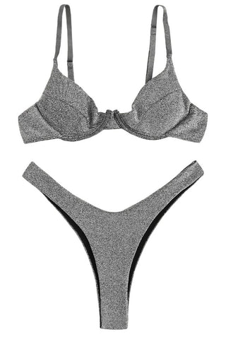 gray bikini set