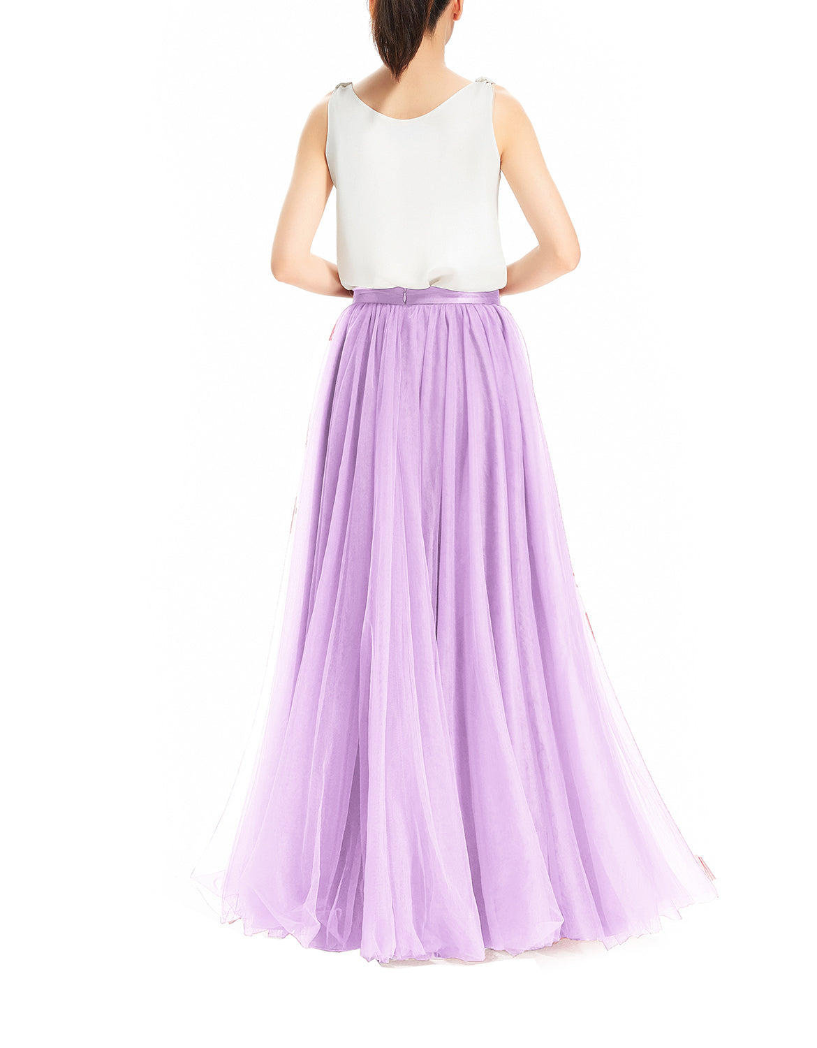 Yilisa Womens Tulle Tea Length Tutu A Line Midi Long Prom Party Skirt