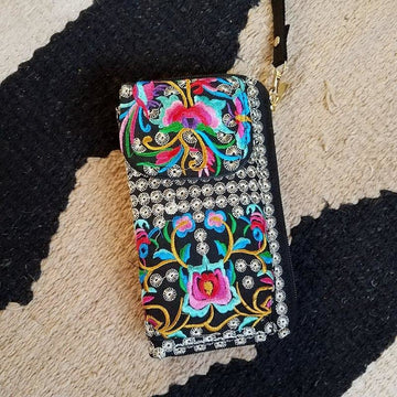 Beautifully embroidered wristlet
