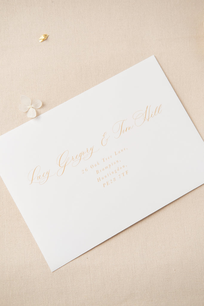 wedding invitation addressed envelope