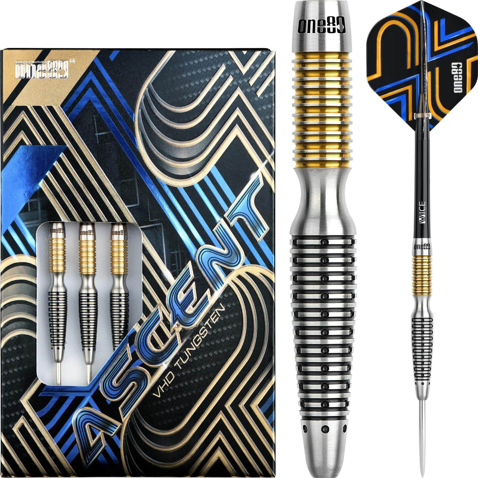 Darts - One80 - Ascent 03 Darts - Steel Tip - 90% Tungsten - 23g 25g 