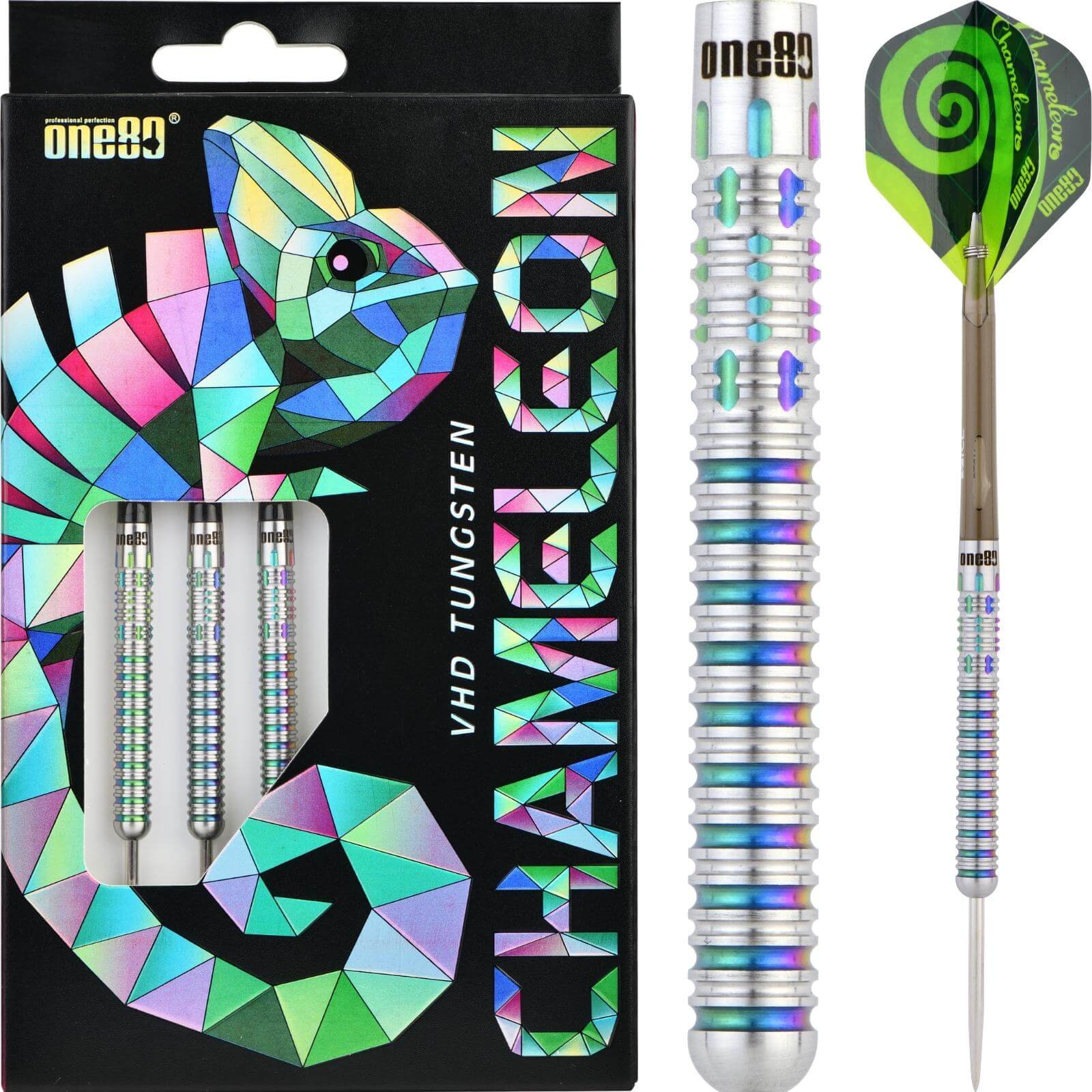 Darts - One80 - Chameleon Allira Darts - Steel Tip - 90% Tungsten - 22g 24g 