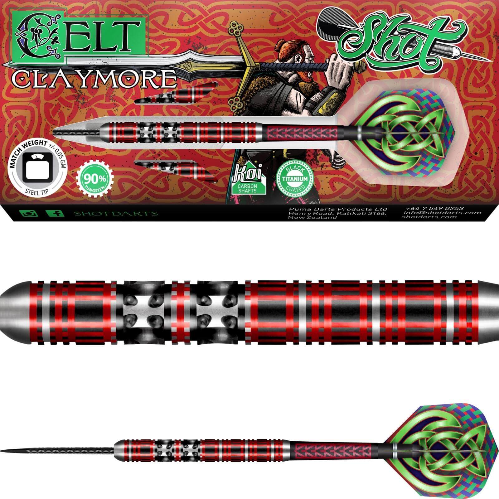 Shot Viking Raven Steel Tip Darts For Sale | Avid Darts Shop Australia