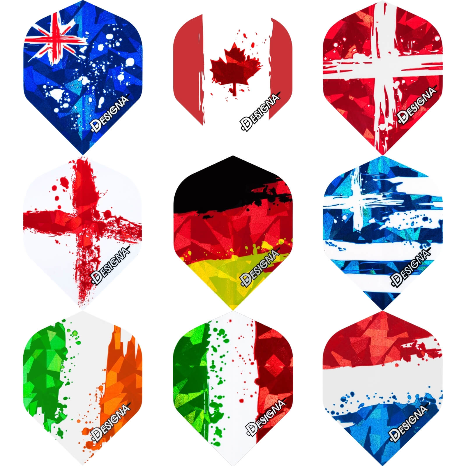 Dart Flights - Designa - Countries - Big Wing Dart Flights 