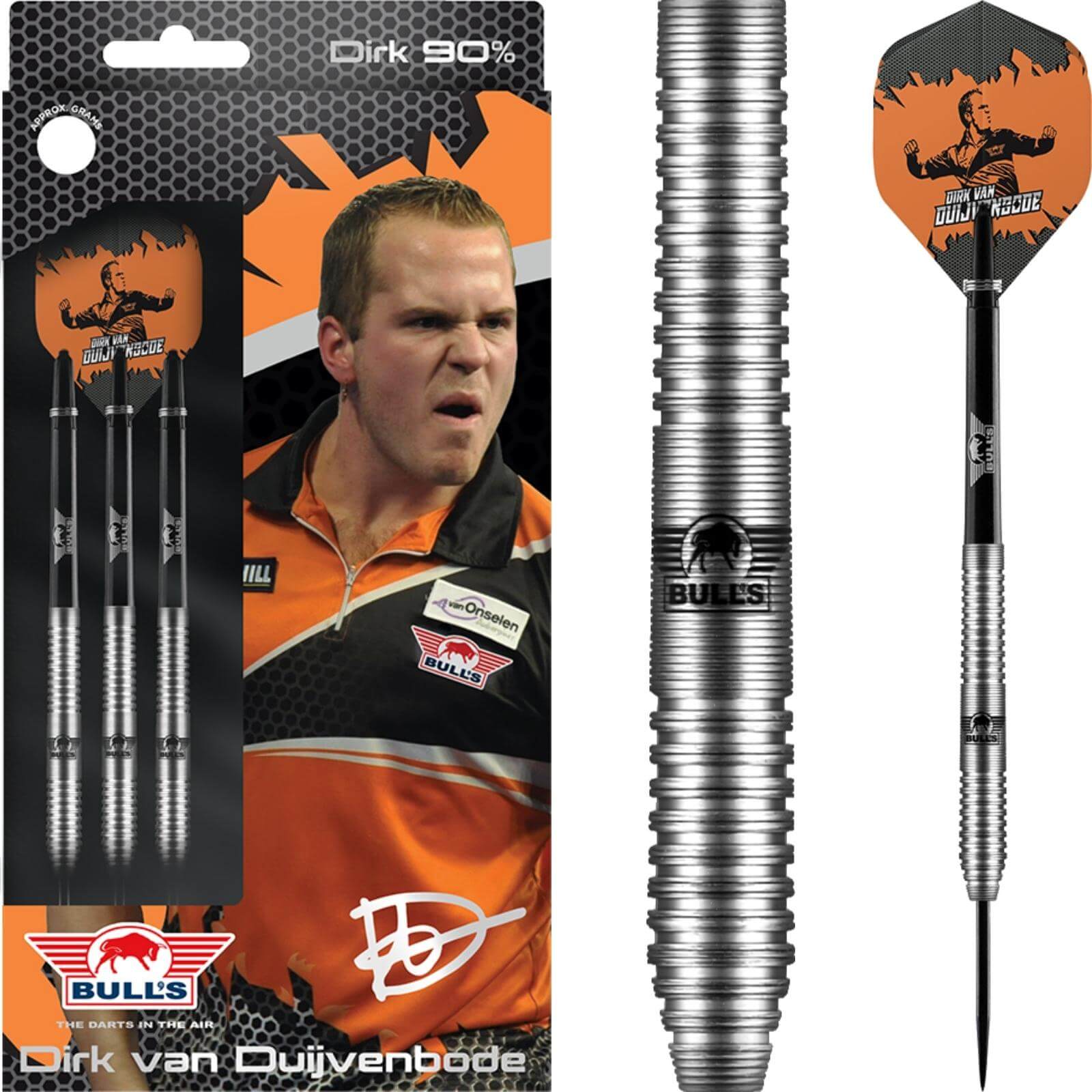 Darts - Bull's NL - Dirk Van Duijvenbode Darts - Steel Tip - 90% Tungsten - 23g 24g 