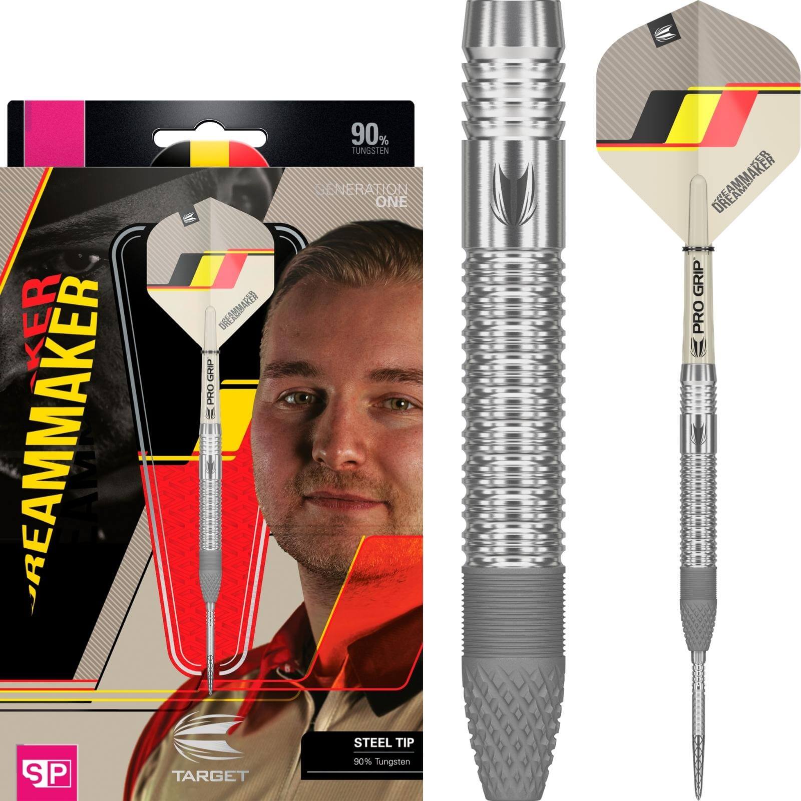 Darts - Target - Dimitri Van Den Bergh Darts - Swiss Point - Steel Tip - 90% Tungsten - 21g 23g 25g 