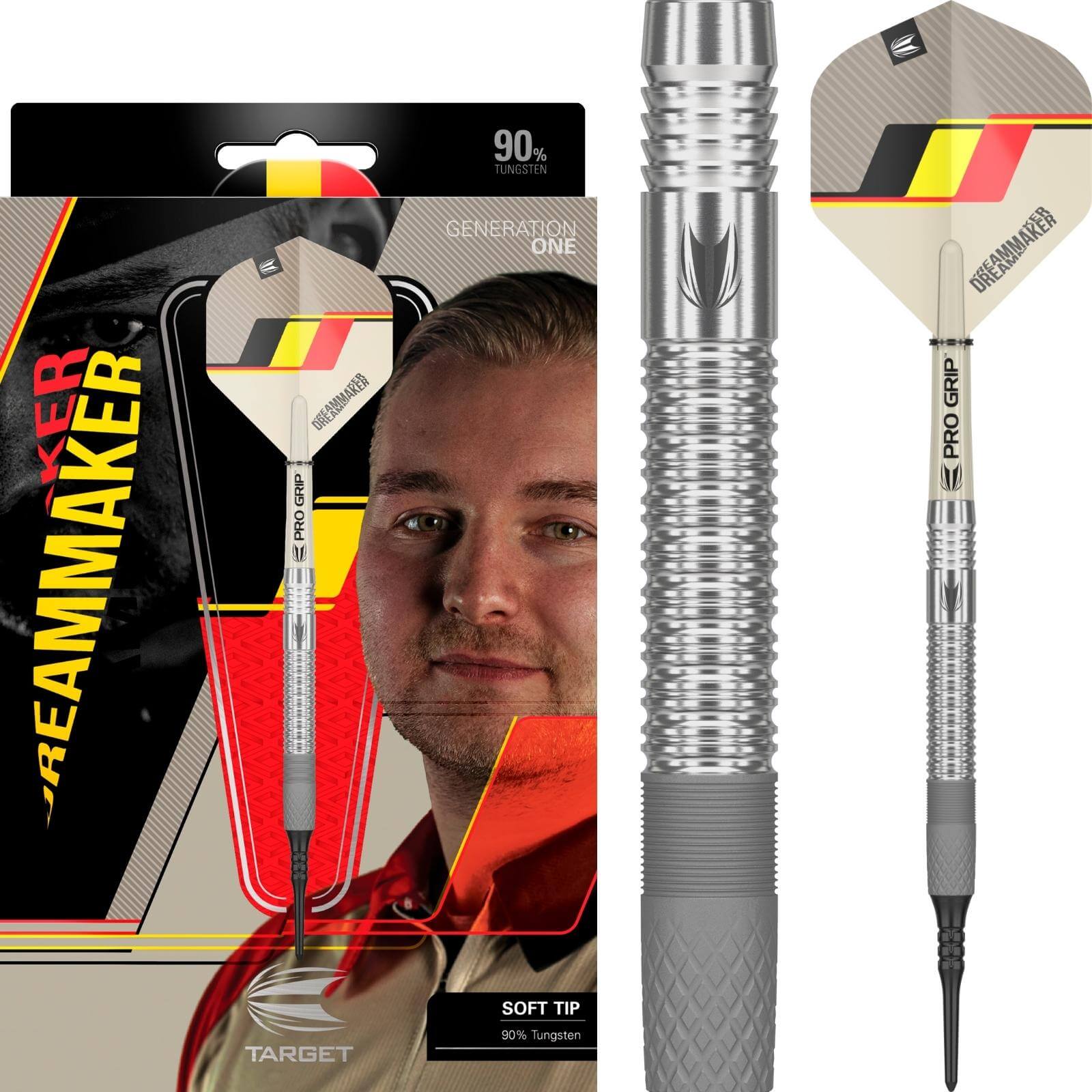 Darts - Target - Dimitri Van Den Bergh Darts - Soft Tip - 90% Tungsten - 19g 21g 