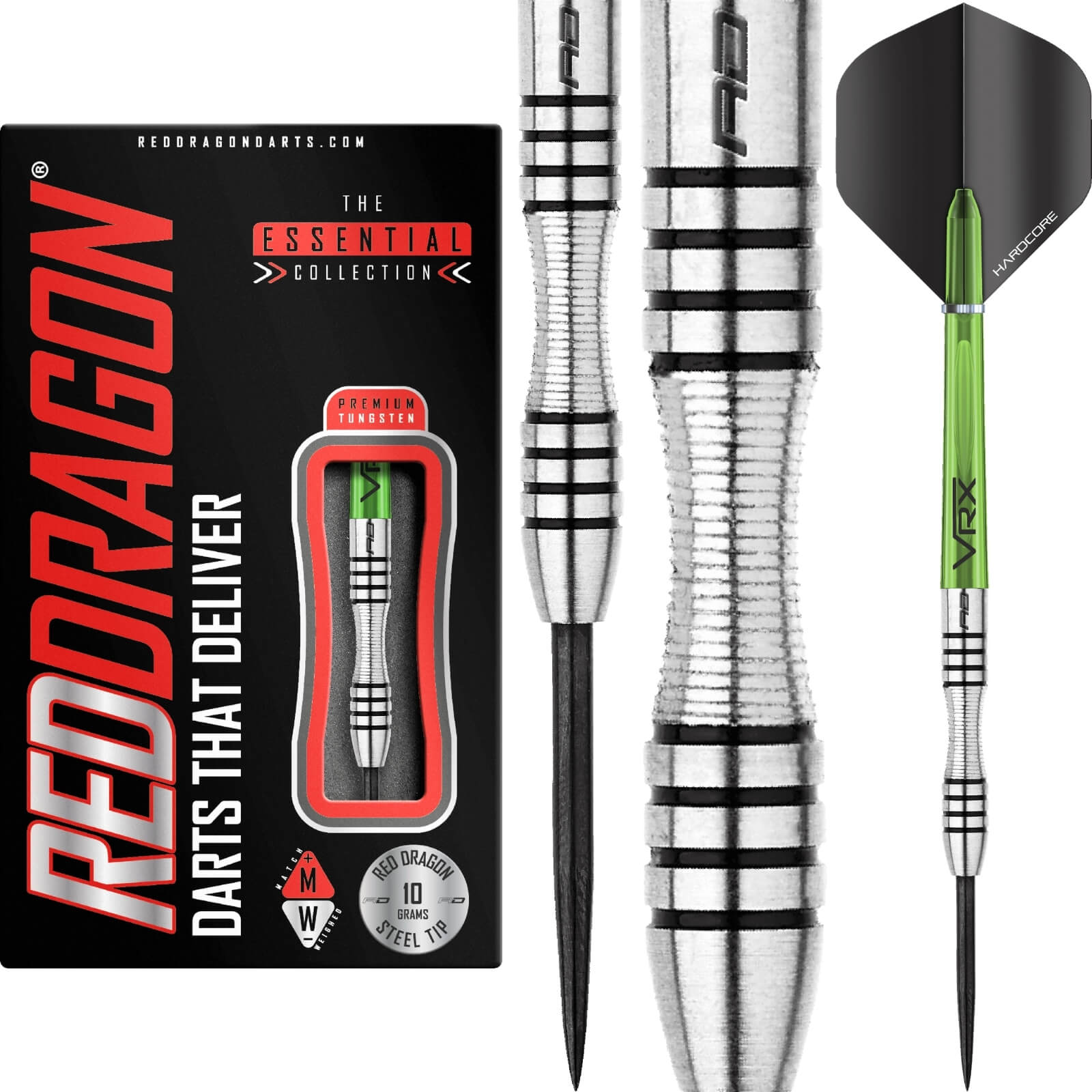 Darts - Red Dragon - Featherlite 1 Darts - Steel Tip - 85% Tungsten - 10g 