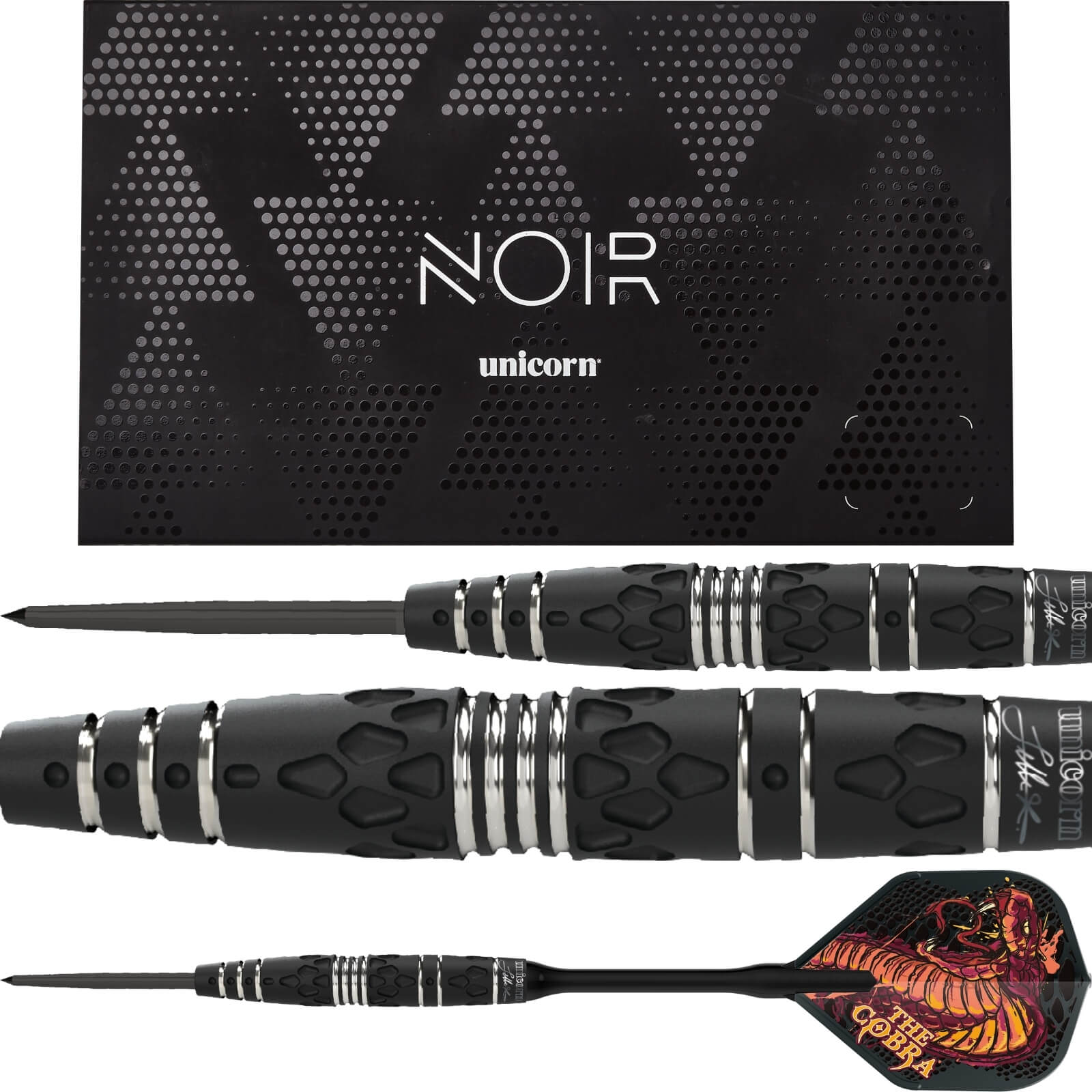 Darts - Unicorn - Jelle Klaasen Noir Phase 2 Darts - Steel Tip - 90% Tungsten - 20g 22g 24g 