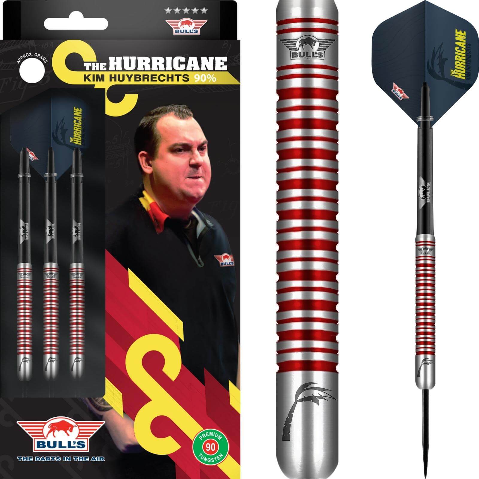 Darts - Bull's NL - Kim Huybrechts PCT Darts - Steel Tip - 90% Tungsten - 23g 24g 25g 