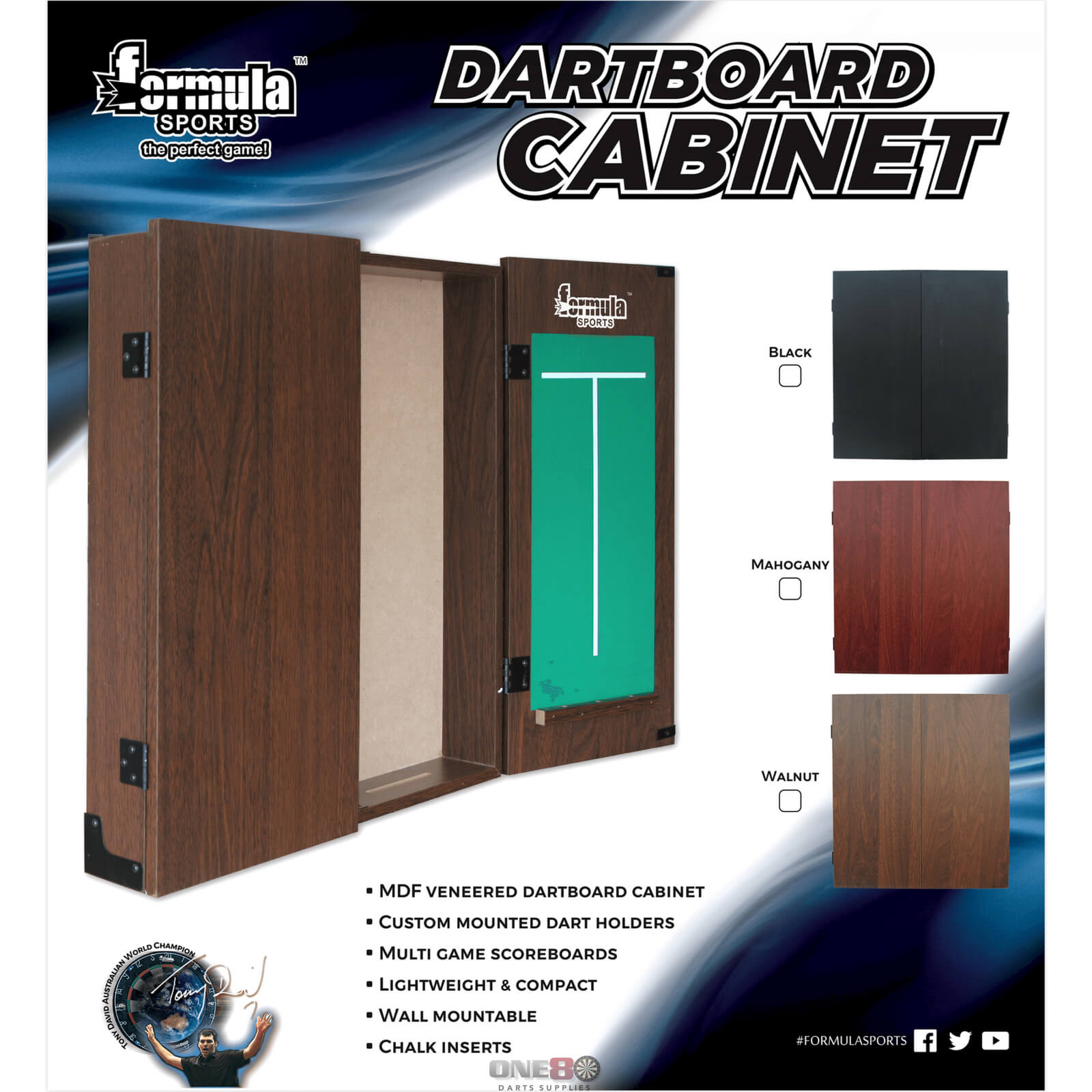 Formula Sports Plain Mdf Dartboard Cabinet For Sale Avid Darts Shop