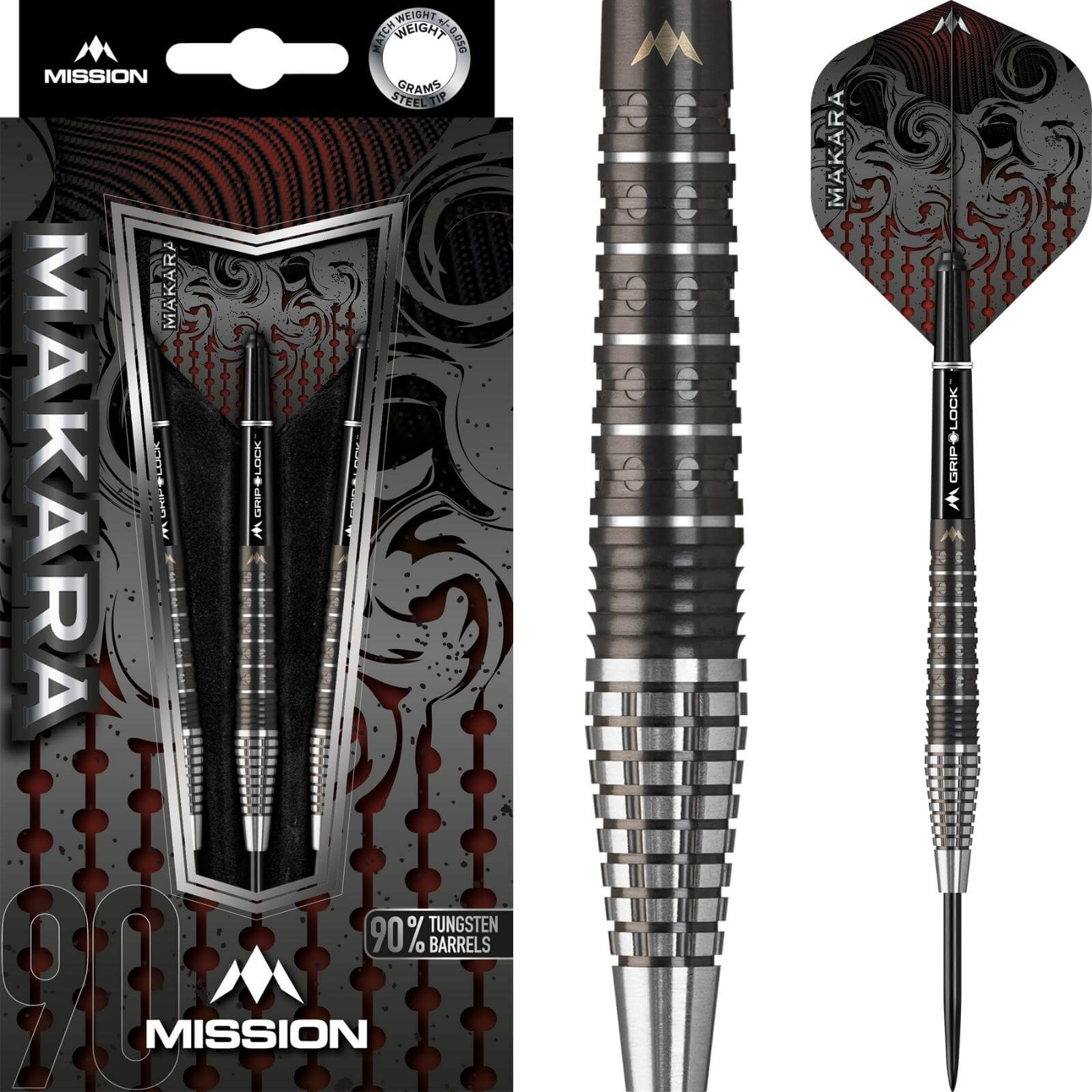 Darts - Mission - Makara M2 Darts - Steel Tip - 90% Tungsten - 21g 23g 25g 