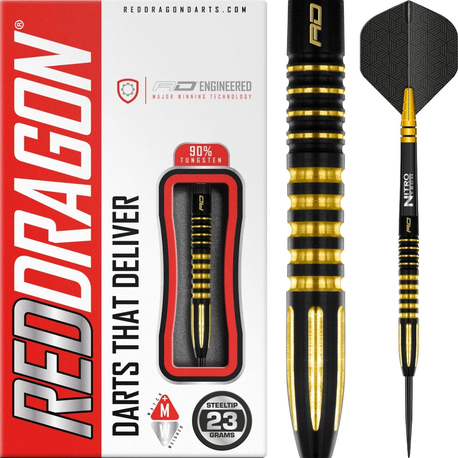 Darts - Red Dragon - Neil Duff Darts - Steel Tip - 90% Tungsten - 23g 