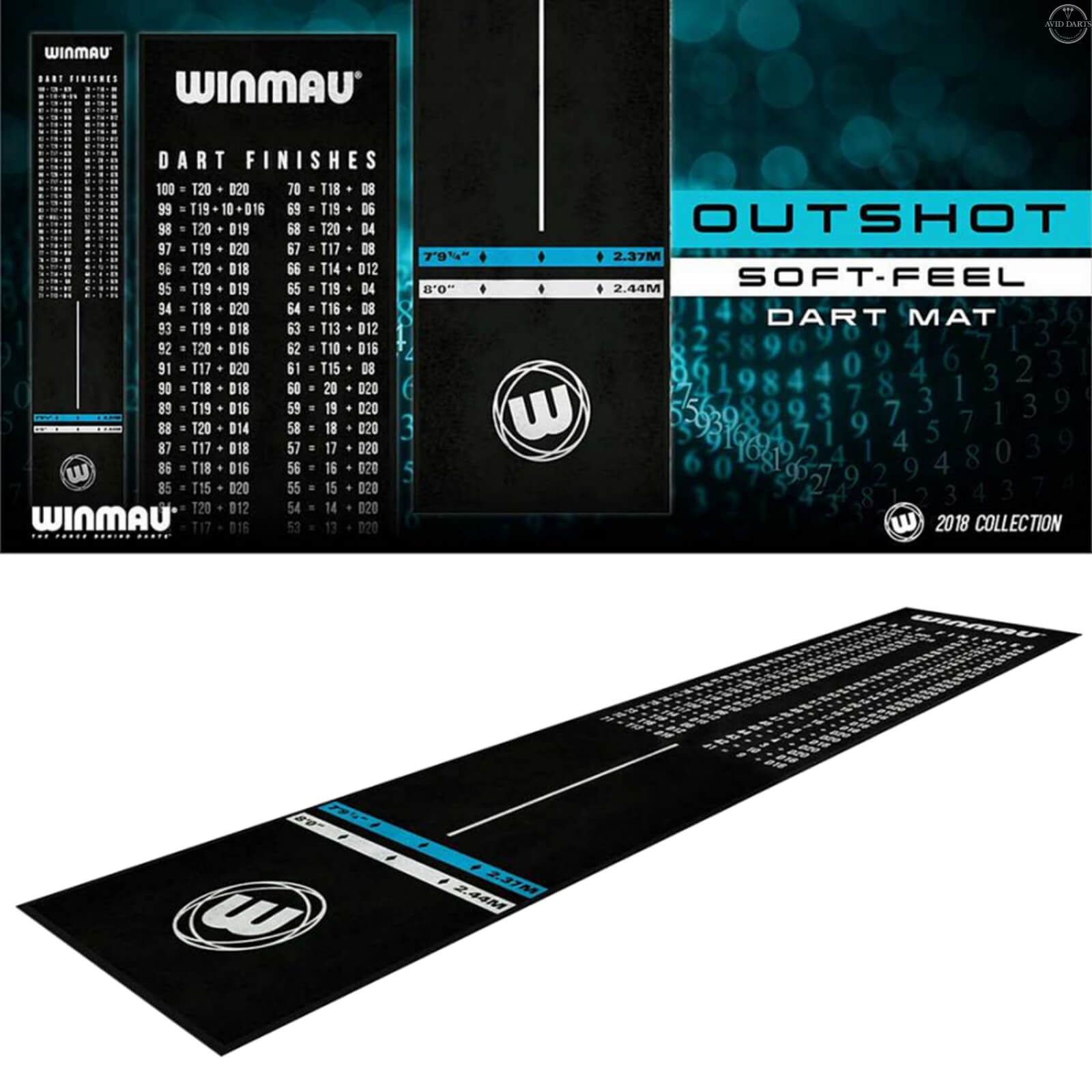 Dart Mats - Winmau - Outshot Carpet/Rubber Dart Mat 