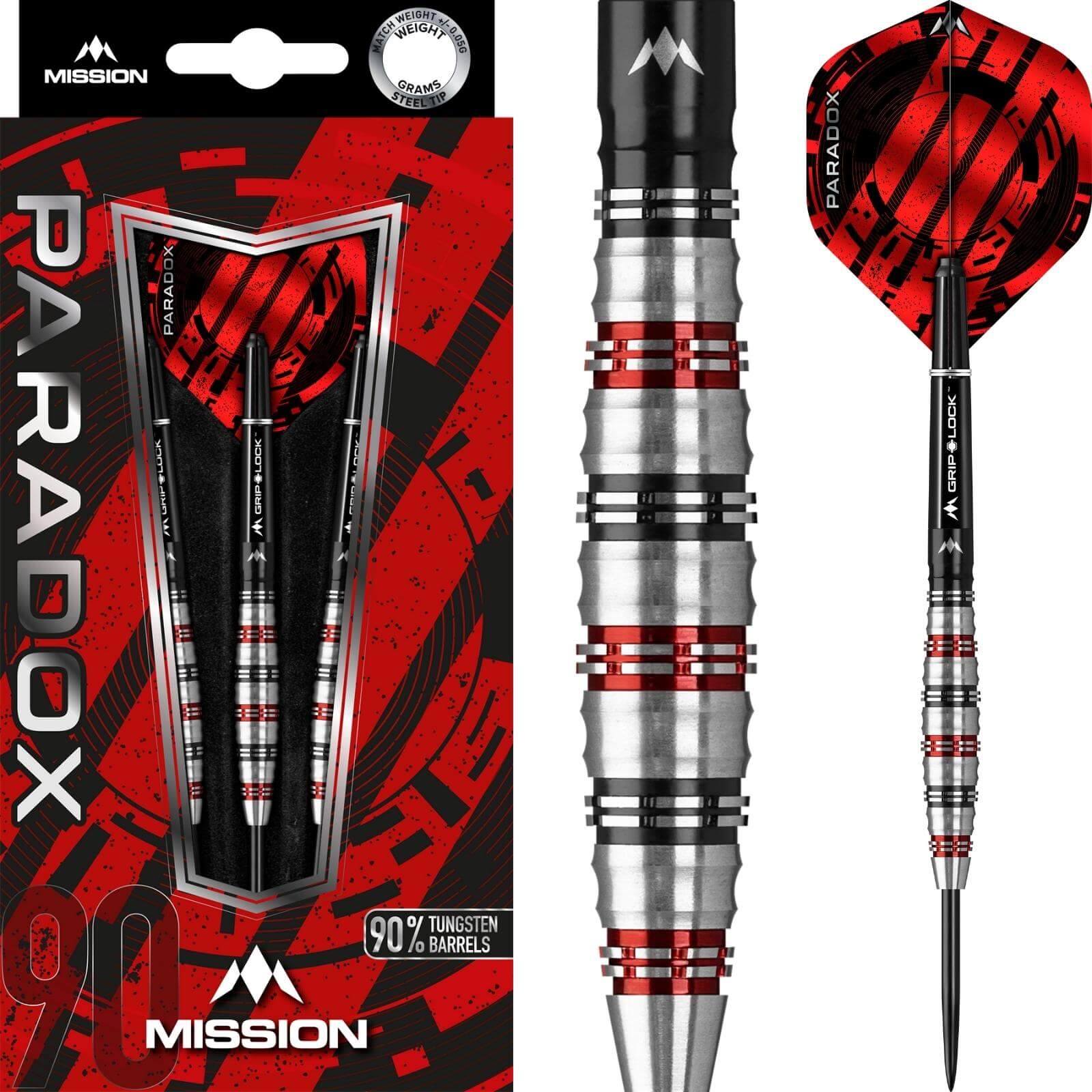 Darts - Mission - Paradox M2 Darts - Steel Tip - 90% Tungsten - 22g 24g 26g 