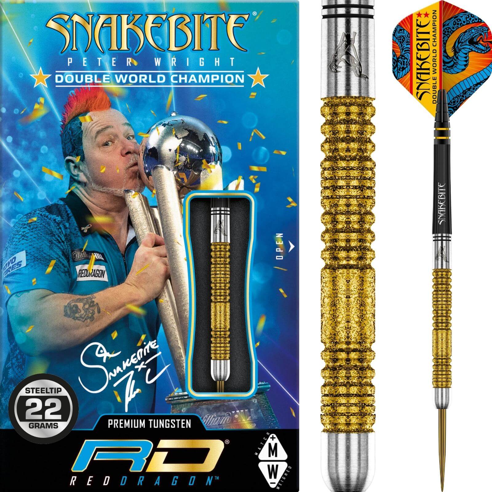 Red Dragon Peter Wright Mamba Rainbow Darts For Sale | Avid Darts Shop