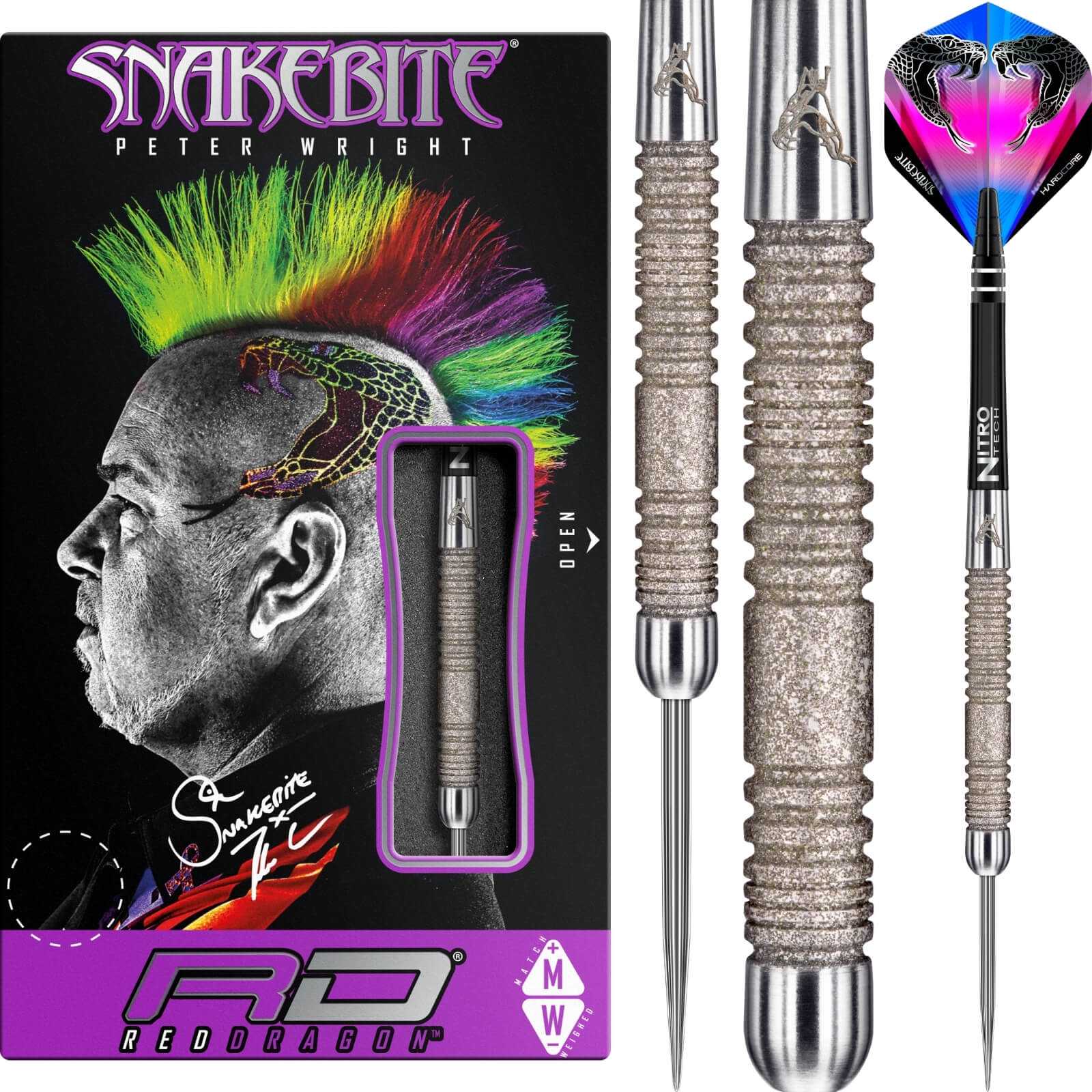 Darts - Red Dragon - Peter Snakebite Wright Euro 11 Element Darts - Steel Tip - 90% Tungsten - 20g 24g 