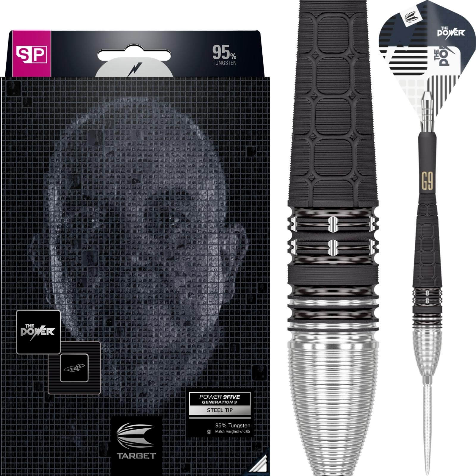 Target Darts Phil Taylor Power Series Tungsten Swiss Point Steel Tip Darts  Set