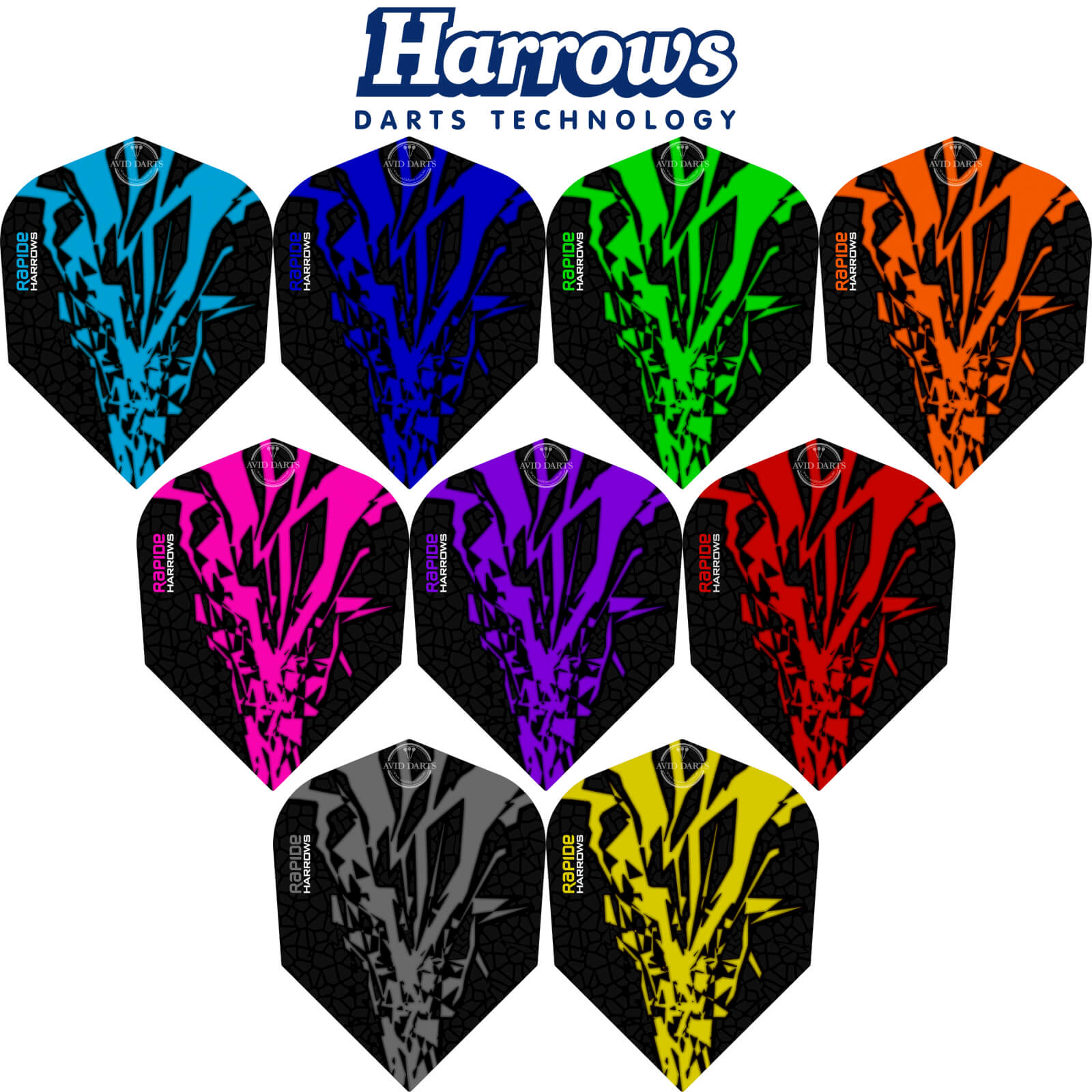 Dart Flights - Harrows - Rapide-X - Standard Dart Flights 