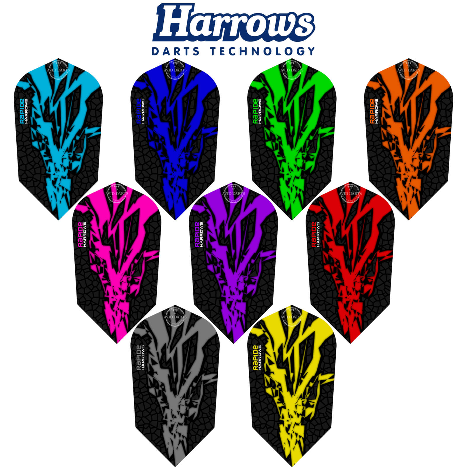 Dart Flights - Harrows - Rapide-X - Slim Dart Flights 