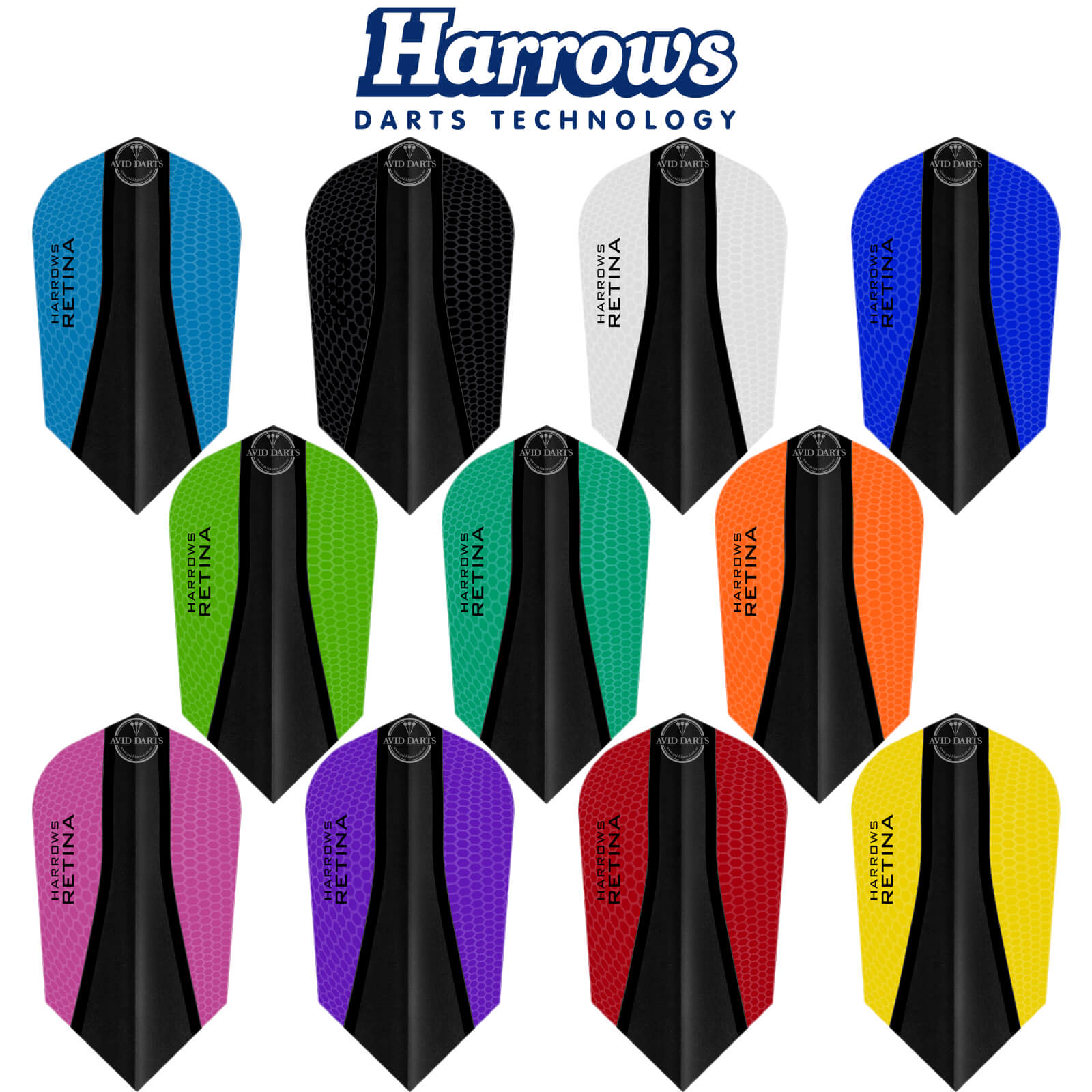 Dart Flights - Harrows - Retina-X - Slim Dart Flights 