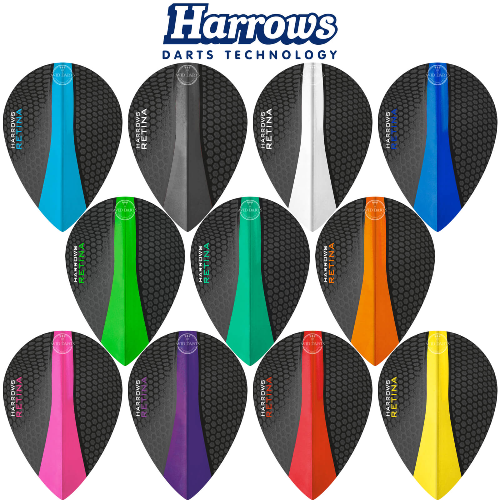 Dart Flights - Harrows - Retina - Pear Dart Flights 