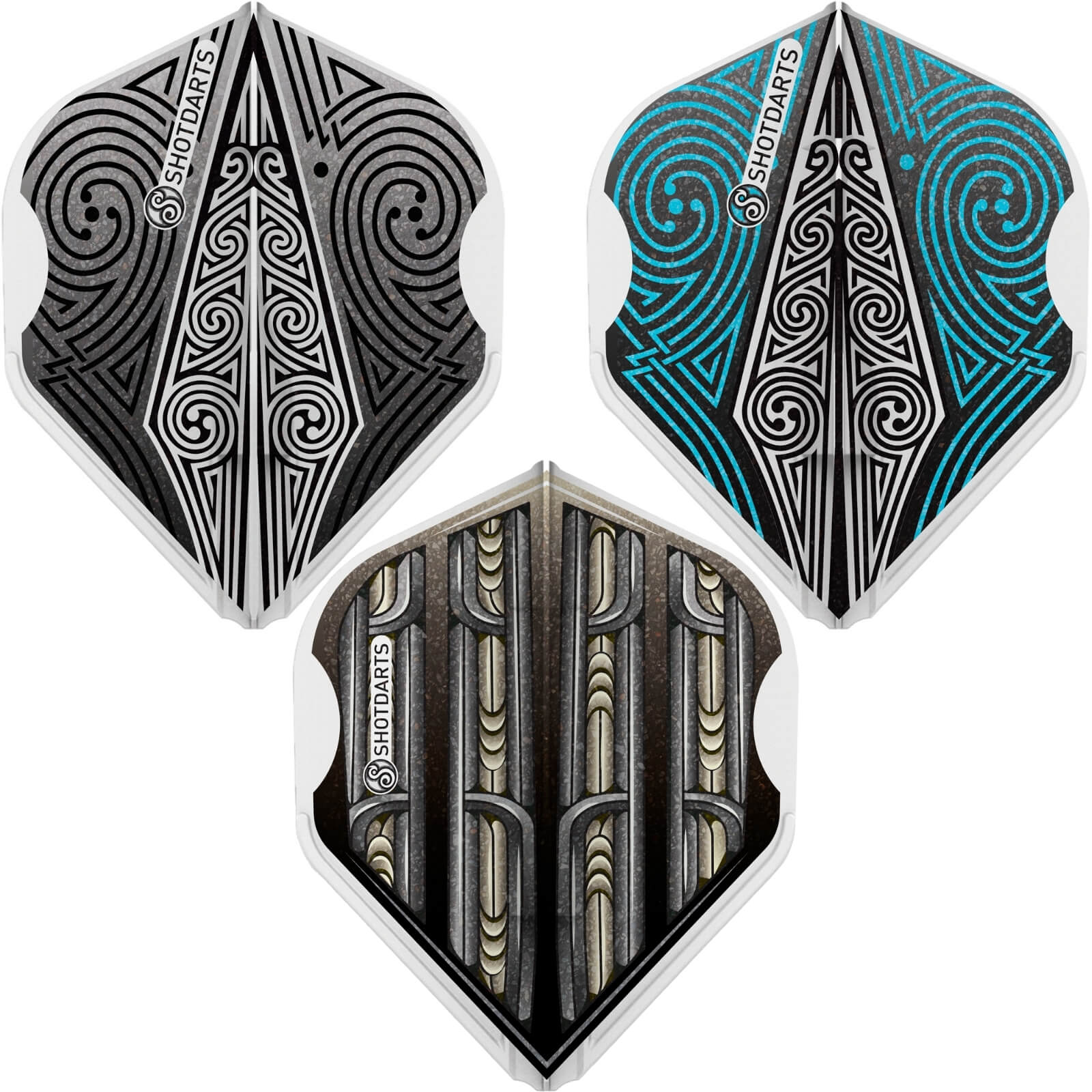 Dart Flights - Shot - L-Style - EZ - L1 - Big Wing Moulded Dart Flights 