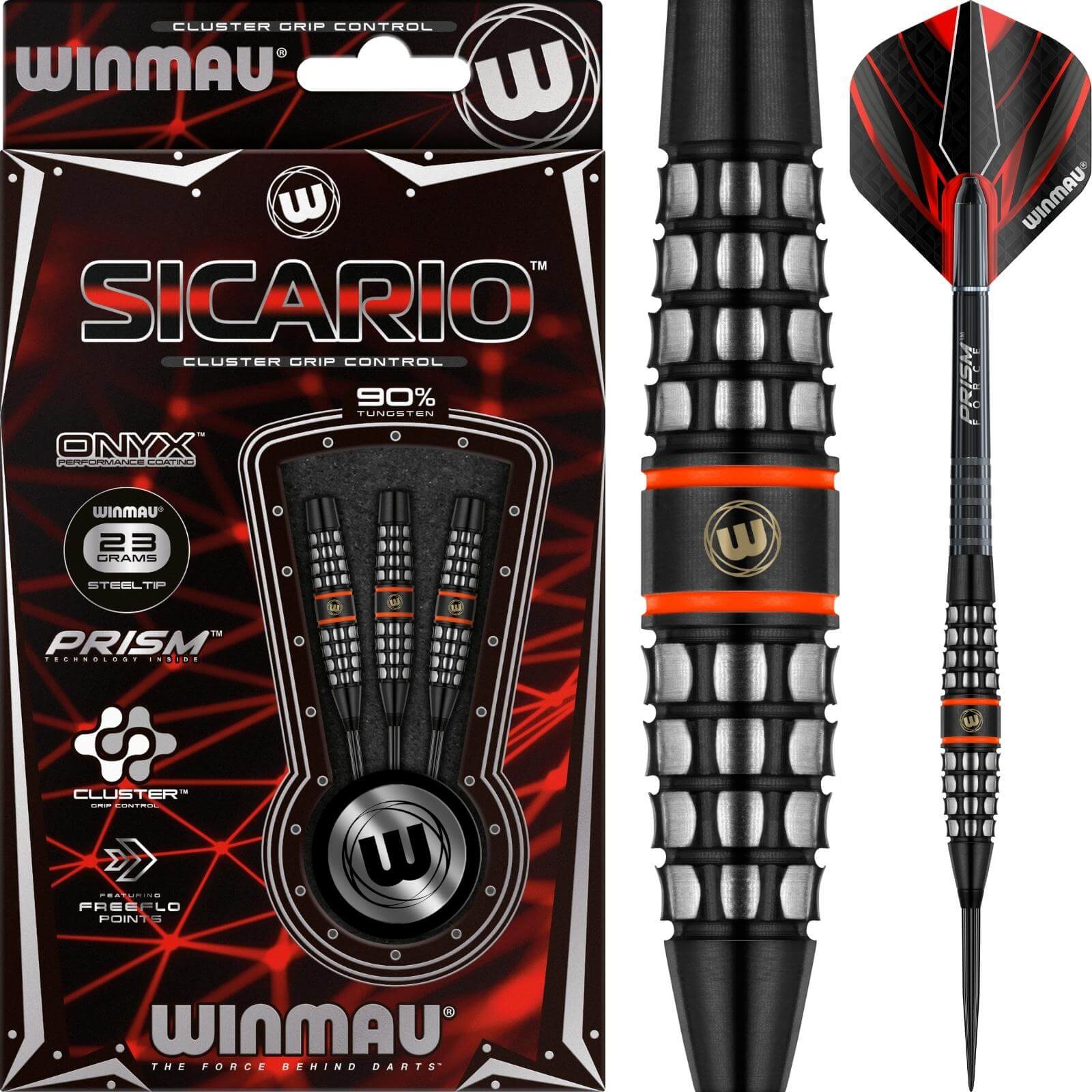 Darts - Winmau - Sicario Darts - Steel Tip - 90% Tungsten - 23g 25g 