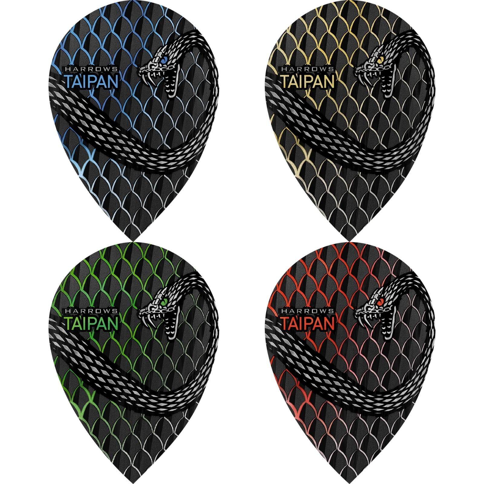 Dart Flights - Harrows - Taipan - Pear Dart Flights 